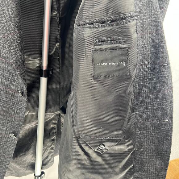 STATEMENTS Men's Lambswool Sport Coat Blazer 48L Executive QuietLuxury Preppy - Picture 9 of 11